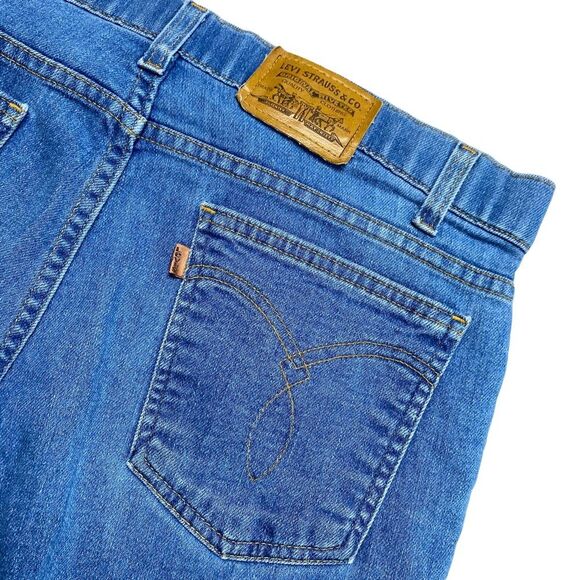 Vintage 90s Orange Tab Levi’s Action Blue Jeans Sz 38/31 - Picture 4 of 16